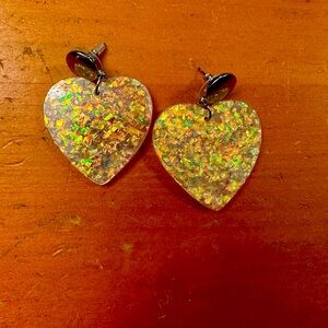 dangly heart earrings